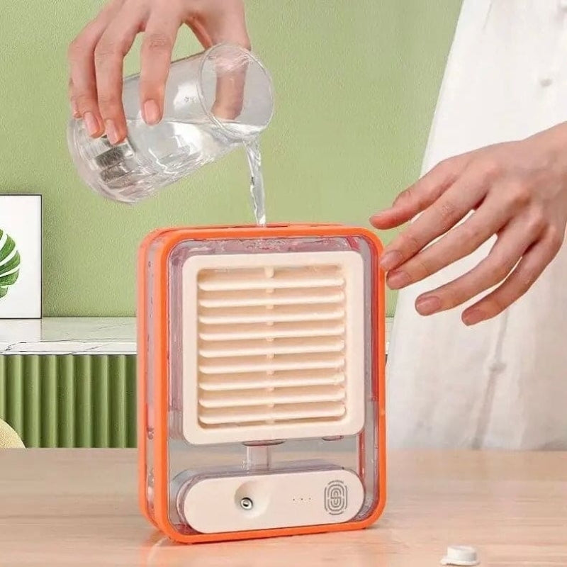 Portable USB Air Cooler Mist Spray Fan