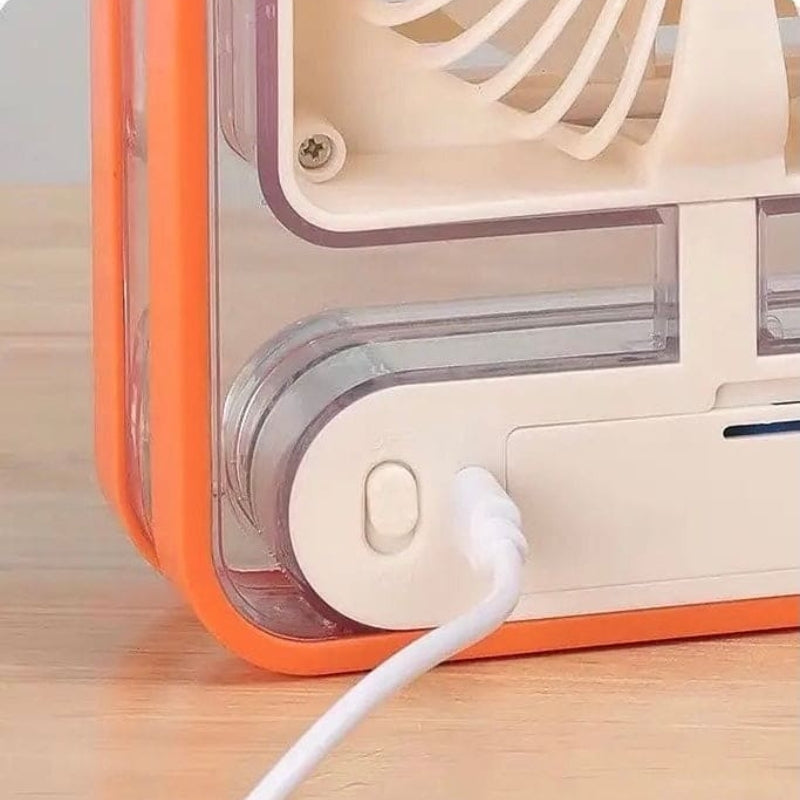 Portable USB Air Cooler Mist Spray Fan