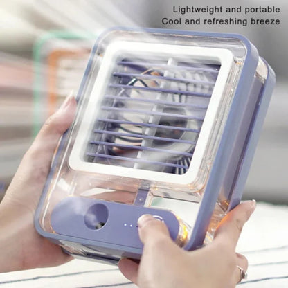 Portable USB Air Cooler Mist Spray Fan