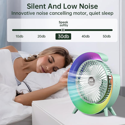 Colorful USB Rechargeable Desktop Fan