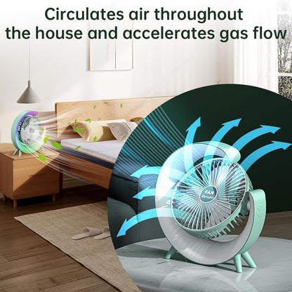 Colorful USB Rechargeable Desktop Fan