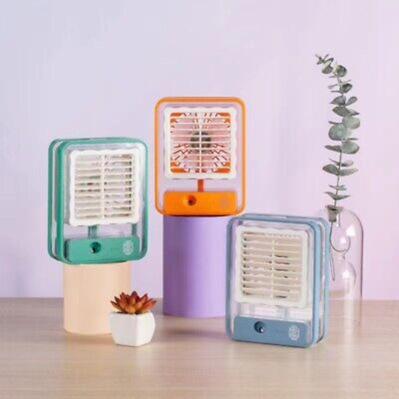 Portable USB Air Cooler Mist Spray Fan