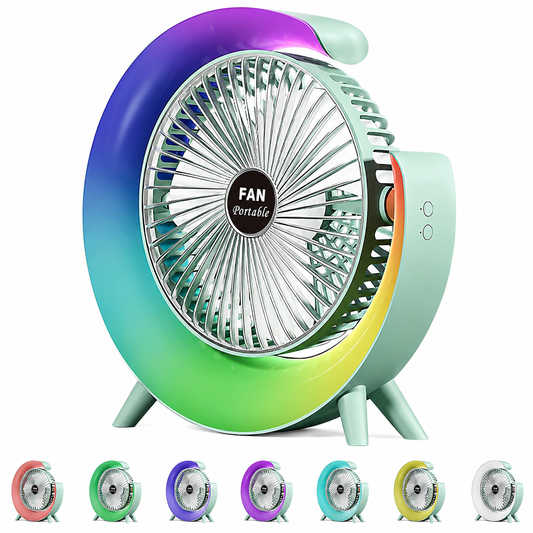 Colorful USB Rechargeable Desktop Fan