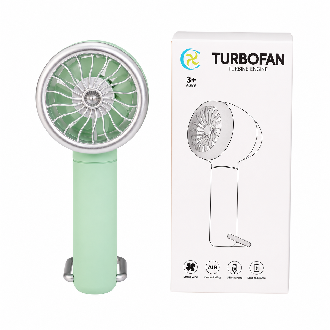 TurboFan Rechargeable Mini Cooling Fan