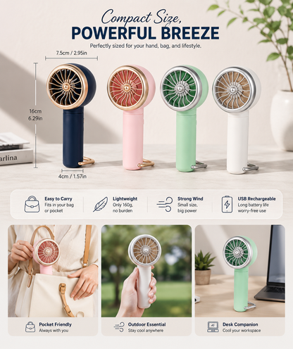 TurboFan Rechargeable Mini Cooling Fan
