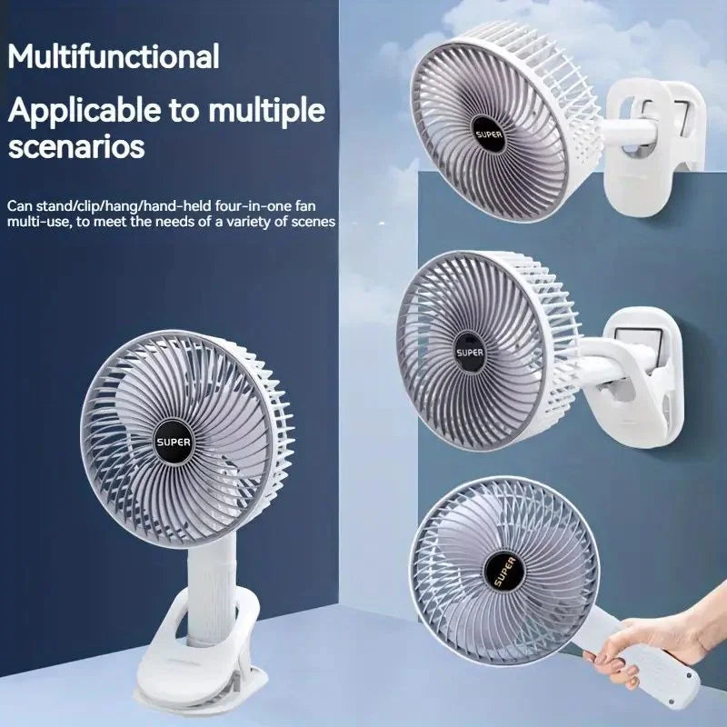 Rechargeable 3-in-1 Desktop & Wall Mounted Fan